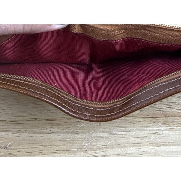 Vintage Brown Leather BiFold Wallet Australia Kangaroo Fur Starlite Products - Picture 8 of 13